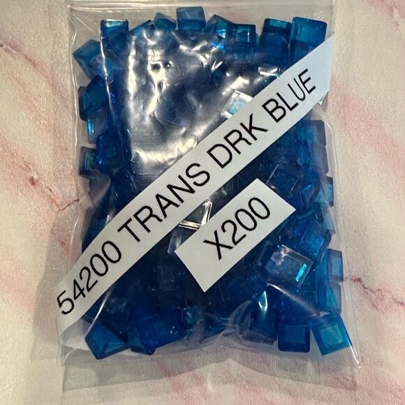 Lego New #54200 pieces Trans Dark Blue Cheese Slope — roof 200 - Picture 1 of 11